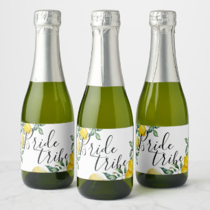 Lemons Bride Tribe voorstel gunst Sparkling Wijnetiket