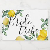 Lemons Bride Tribe voorstel gunst Sparkling Wijnetiket (Enkel label)