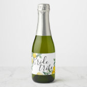 Lemons Bride Tribe voorstel gunst Sparkling Wijnetiket (Voorkant)