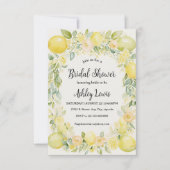 Lemons Bruidsdouche uitnodiging, Gele uitnodiging (Voorkant)
