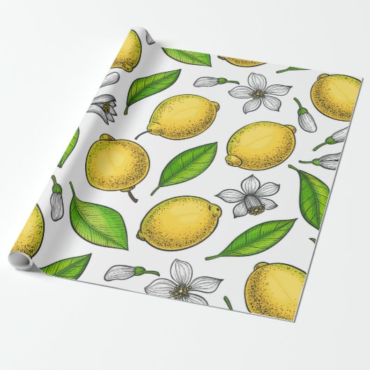 Lemons Cadeaupapier (Uitgerold)