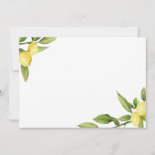 Lemons Chic Greenery Waterverf Vrijgezellenfeest Kaart (Achterkant)