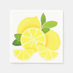 Lemons   citroenmoten   patroon van zonnige citrus servet