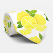Lemons | citroenmoten | patroon van zonnige citrus stropdas (Opgerold)