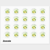 Lemons Citrus Fruit Canning Gift Ronde Sticker (Vel)