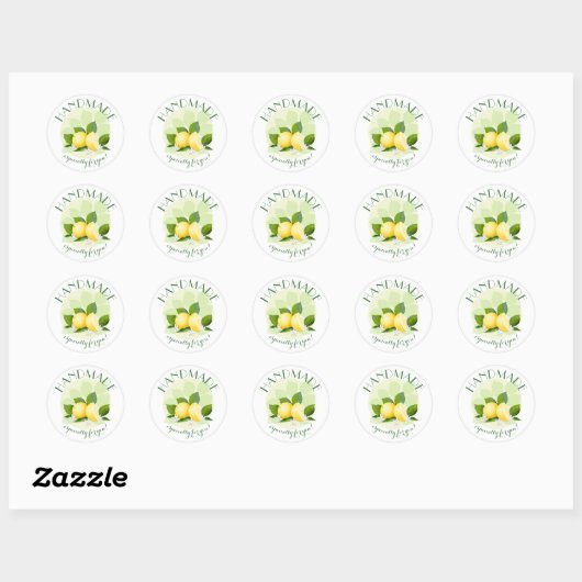 Lemons Citrus Fruit Canning Gift Ronde Sticker (Vel)