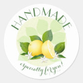 Lemons Citrus Fruit Canning Gift Ronde Sticker (Voorkant)