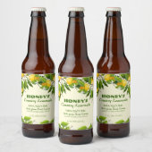 Lemons Citrus Fruit Floral Bier Etiket (Flessen)