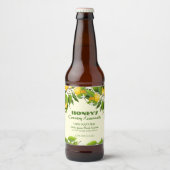 Lemons Citrus Fruit Floral Bier Etiket (Voorkant)