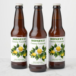 Lemons Citrus Fruit Floral Bier Etiket
