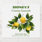 Lemons Citrus Fruit Floral Bier Etiket (Enkel label)