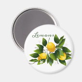 Lemons Citrus Fruit Floral Magneet (Voorkant / Achterkant)