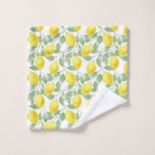 Lemons Citrus Fruit Yellow Pattern Trendy Bad Handdoek (Wasdoekje)