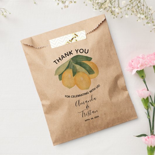 Lemons Citrus Hartelijk dank Bedankzakje (Gezegeld)