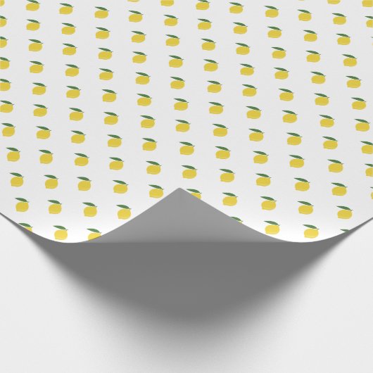 Lemons Citrus Simple Modern Cadeaupapier (Hoek)