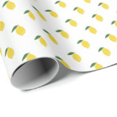Lemons Citrus Simple Modern Cadeaupapier (Rol Hoek)