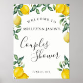 Lemons Couples Shower-welkomstbord Poster (Voorkant)