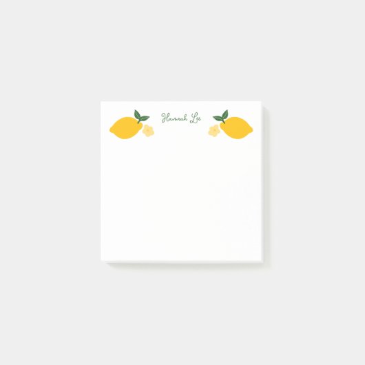 Lemons CUSTOM Name Cute Illustration Post-it® Notes (Voorkant)