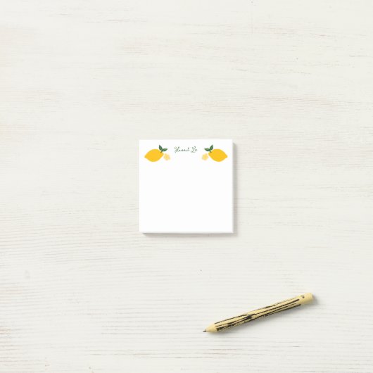 Lemons CUSTOM Name Cute Illustration Post-it® Notes (Op bureau)