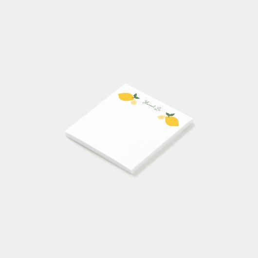 Lemons CUSTOM Name Cute Illustration  Post-it® Notes (Schuin)
