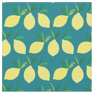 Lemons Cute Summer Fruit Stof