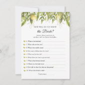 Lemons die de uitnodiging van de Bride Beste van h (Voorkant)