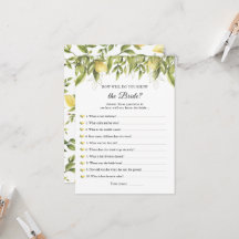 Lemons die de uitnodiging van de Bride Beste van h