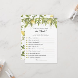 Lemons die de uitnodiging van de Bride Beste van h