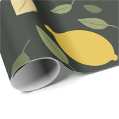 Lemons en bladeren cadeaupapier (Rol Hoek)