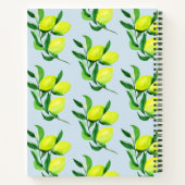 Lemons en bladeren | Licht blauw gezinshereniging Notitieboek (Achterkant)
