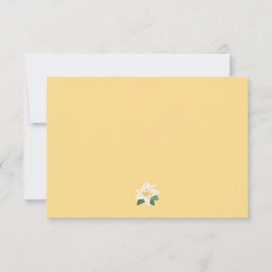 Lemons en bladeren RSVP kaartje (Achterkant)