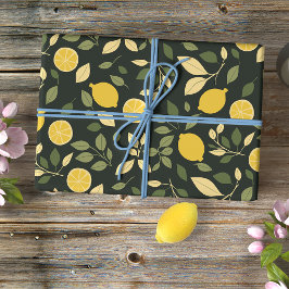 Lemons en bladeren tissuepapier