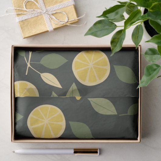 Lemons en bladeren tissuepapier (Geschenk)