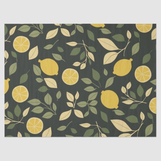 Lemons en bladeren tissuepapier (Voorkant)