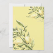 Lemons en bladeren waterverf botanische bruiloft kaart (Achterkant)