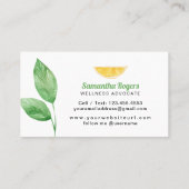 Lemons en blades Essential Oil Visitekaartje (Achterkant)