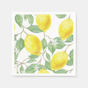 Lemons en bladpapier Napkins Servetten