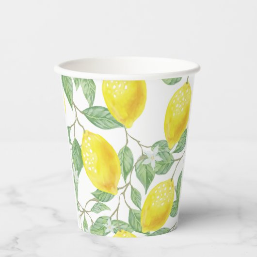 Lemons en bladzijden, ontwerppapierbekertje papieren bekers (Voorkant)
