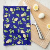 Lemons en blauw theedoek (Quarter Fold)