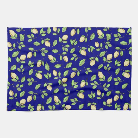Lemons en blauw theedoek (Horizontaal)