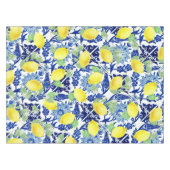 Lemons en blauw Waterverf Tafelkleed (Voorkant (Horizontaal))