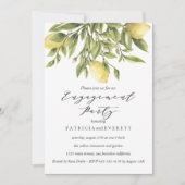 Lemons en Foliage Wedding Engagement Party v2 Kaart (Voorkant)