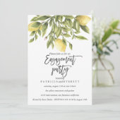 Lemons en Foliage Wedding Engagement Party v3 Kaart (Staand voorkant)
