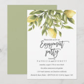 Lemons en Foliage Wedding Engagement Party v3 Kaart (Voorkant / Achterkant)