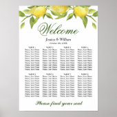 Lemons en Greenery 8 Tables Weddenschappen Poster (Voorkant)