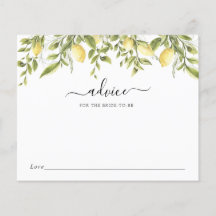 Lemons en Greenery Advice for the Bride-to-Be