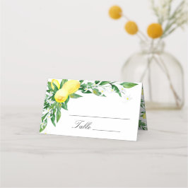 Lemons en Greenery Blossom Wedding Plaatskaartje