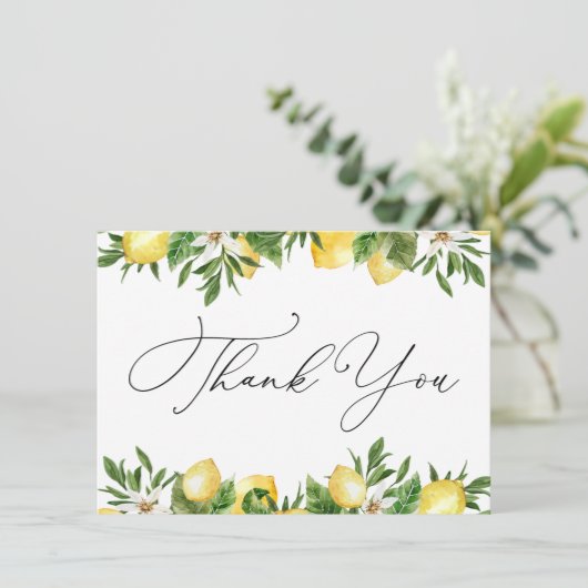 Lemons en Greenery Dank u (Staand voorkant)