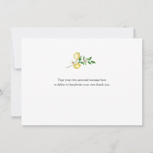 Lemons en Greenery Dank u (Achterkant)