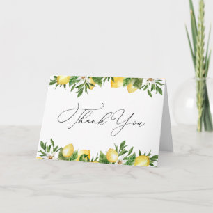 Lemons en Greenery Dank u Notitiekaartje